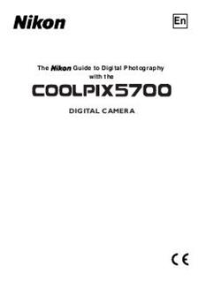 Nikon Coolpix 5700 manual. Camera Instructions.